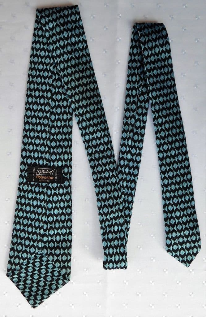 Marks and Spencer vintage tie 1960s mens wear washable polyester St Michael